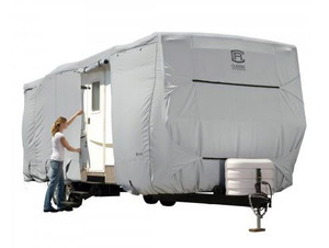 Ultimate Protection Travel Trailer Cover | Fits 18-20 Ft Length | Water Repellent & Tear Resistant | All Weather Gray Cover | Easy Installation Ultimate Protection Travel Trailer Cover | Fits 18-20 Ft Length | Water Repellent & Tear Resistant | All Weather Gray Cover | Easy Installation