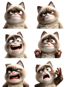 Siamese Cat Emoji V3 Vinyl Car Decal Sticker – Waterproof & UV-Resistant 8"