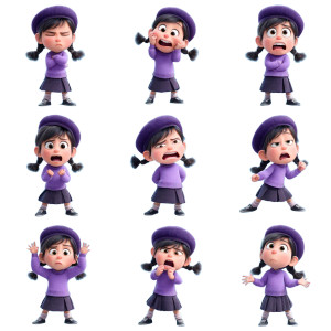 Cute Chinese Girl Expressions Vinyl Car Decal Sticker – Waterproof & UV-Resistant 8" Cute Chinese Girl Expressions Vinyl Car Decal Sticker – Waterproof & UV-Resistant 8"