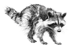 Feral Raccoon Drawing Vinyl Car Decal Sticker – Waterproof & UV-Resistant 8" Feral Raccoon Drawing Vinyl Car Decal Sticker – Waterproof & UV-Resistant 8"