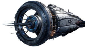 Massive Spacecraft Vinyl Car Decal Sticker – Waterproof & UV-Resistant 8"