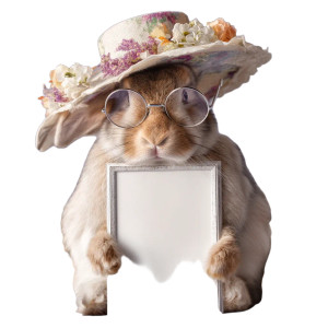 Easter Bunny Portrait V4 Vinyl Car Decal Sticker – Waterproof & UV-Resistant 8"