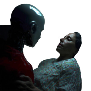 Comforting Robot Vinyl Car Decal Sticker – Waterproof & UV-Resistant 8"