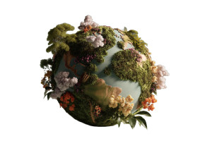 Vibrant Earth Illustration Vinyl Car Decal Sticker – Waterproof & UV-Resistant 8"