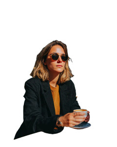 Stylish Coffee Enjoyment Vinyl Car Decal Sticker – Waterproof & UV-Resistant 8"