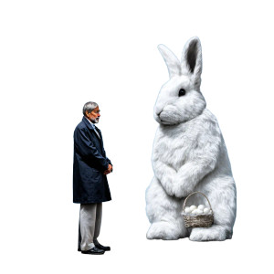 Giant Easter Bunny V5 Vinyl Car Decal Sticker – Waterproof & UV-Resistant 8"