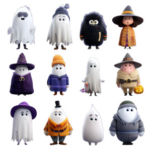 Cute Halloween Ghosts Vinyl Car Decal Sticker – Waterproof & UV-Resistant 8" Cute Halloween Ghosts Vinyl Car Decal Sticker – Waterproof & UV-Resistant 8"