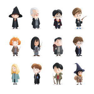 Harry Potter Cartoon Vinyl Car Decal Sticker – Waterproof & UV-Resistant 8"
