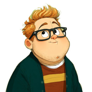 Ginger Boy Glasses Vinyl Car Decal Sticker – Waterproof & UV-Resistant 8"