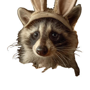 Easter Raccoon Feast Vinyl Car Decal Sticker – Waterproof & UV-Resistant 8"