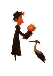 Stork'S Sunny Delivery Vinyl Car Decal Sticker – Waterproof & UV-Resistant 8"