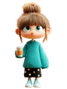 Cute Anya Doll Vinyl Car Decal Sticker – Waterproof & UV-Resistant 8"