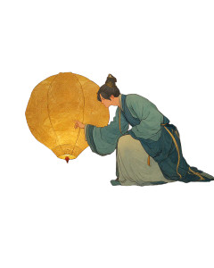 Tang Dynasty Scholar V3 Vinyl Car Decal Sticker – Waterproof & UV-Resistant 8"