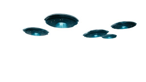 Alien Saucers Descending Vinyl Car Decal Sticker – Waterproof & UV-Resistant 8"