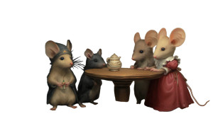 Whimsical Mouse Family Vinyl Car Decal Sticker – Waterproof & UV-Resistant 8"