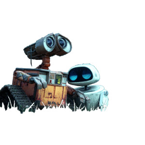 Wall-E And Eva Vinyl Car Decal Sticker – Waterproof & UV-Resistant 8"