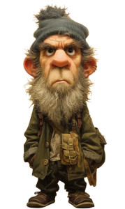 Urban Gandalf Caricature Vinyl Car Decal Sticker – Waterproof & UV-Resistant 8"