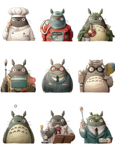 Totoro Professions Stickers Vinyl Car Decal Sticker – Waterproof & UV-Resistant 8" Totoro Professions Stickers Vinyl Car Decal Sticker – Waterproof & UV-Resistant 8"