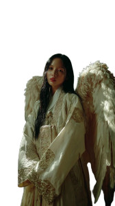 Korean Angel Portrait Vinyl Car Decal Sticker – Waterproof & UV-Resistant 8"