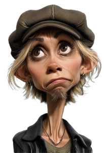 Unattractive Middle-Aged Woman Vinyl Car Decal Sticker – Waterproof & UV-Resistant 8"