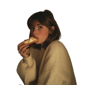 Instagram Model Eating Éclair Vinyl Car Decal Sticker – Waterproof & UV-Resistant 8"