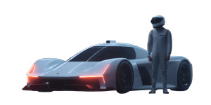Electric Hypercar Render Vinyl Car Decal Sticker – Waterproof & UV-Resistant 8"