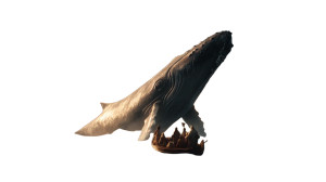 Divine Whale Emergence Vinyl Car Decal Sticker – Waterproof & UV-Resistant 8"