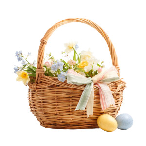 Easter Wicker Basket Vinyl Car Decal Sticker – Waterproof & UV-Resistant 8"