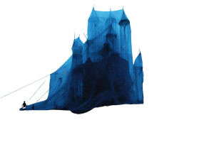 Blue Chiffon Castle Vinyl Car Decal Sticker – Waterproof & UV-Resistant 8"