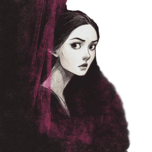 Gothic Woman Sketch Vinyl Car Decal Sticker – Waterproof & UV-Resistant 8"