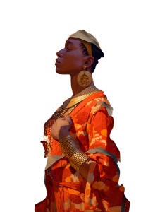 Kimono Woman Lilies Vinyl Car Decal Sticker – Waterproof & UV-Resistant 8"