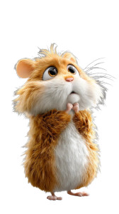 Animated Hamster Vinyl Car Decal Sticker – Waterproof & UV-Resistant 8"