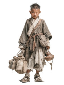 Ancient Chinese Boy Vinyl Car Decal Sticker – Waterproof & UV-Resistant 8"