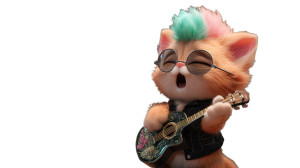 Singing Kitten Musician Vinyl Car Decal Sticker – Waterproof & UV-Resistant 8"