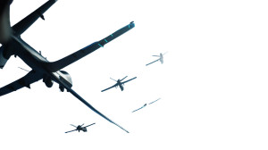 Military Drones Formation Vinyl Car Decal Sticker – Waterproof & UV-Resistant 8"