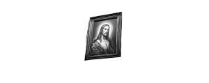 Framed Jesus Painting Vinyl Car Decal Sticker – Waterproof & UV-Resistant 8"