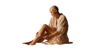 Woman Applying Cream V2 Vinyl Car Decal Sticker – Waterproof & UV-Resistant 8"