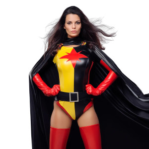 Belgium Superheroine Vinyl Car Decal Sticker – Waterproof & UV-Resistant 8"