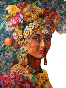 Floral Portrait Painting Vinyl Car Decal Sticker – Waterproof & UV-Resistant 8"