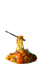 Slavic Woman With Pasta Vinyl Car Decal Sticker – Waterproof & UV-Resistant 8"