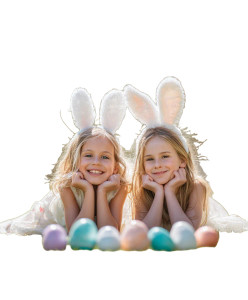 Easter Bunny Girls Vinyl Car Decal Sticker – Waterproof & UV-Resistant 8"