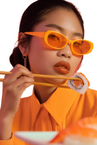 Asian Woman Portrait V11 Vinyl Car Decal Sticker – Waterproof & UV-Resistant 8"