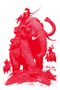 Primitive Mammoth Rodeo Vinyl Car Decal Sticker – Waterproof & UV-Resistant 8"