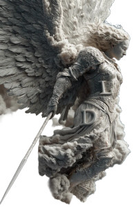 Divine Steel Angel Vinyl Car Decal Sticker – Waterproof & UV-Resistant 8"