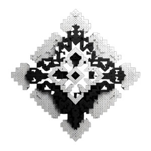 Geometric Pixel Logo Vinyl Car Decal Sticker – Waterproof & UV-Resistant 8"