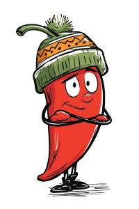 Chilly Chili Character Vinyl Car Decal Sticker – Waterproof & UV-Resistant 8"