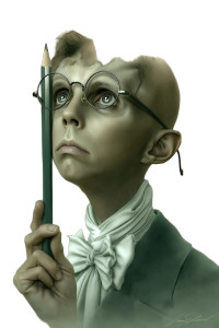 Pencil Necked Geek Vinyl Car Decal Sticker – Waterproof & UV-Resistant 8"