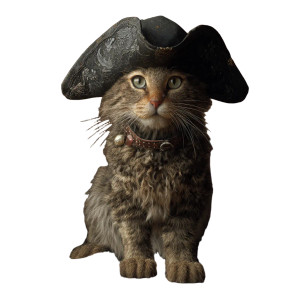 Pirate Cat V2 Vinyl Car Decal Sticker – Waterproof & UV-Resistant 8"
