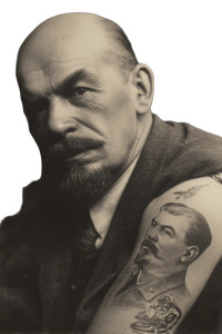 Lenin With Stalin Tattoo Vinyl Car Decal Sticker – Waterproof & UV-Resistant 8"