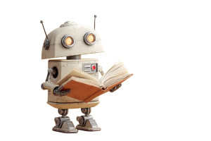 Friendly Robot Educator Vinyl Car Decal Sticker – Waterproof & UV-Resistant 8"